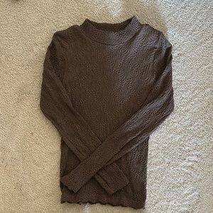 Aura Brown Long Sleeve Tee